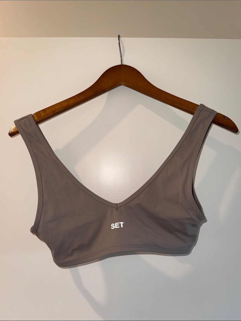 SET Active Scoop Bralette in Taupe Gray